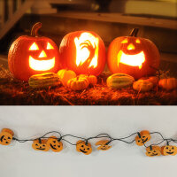Halloween-Lichterkette Pumkin 10 flammig Dekoleuchte Dekolampe Dekoration Fensterdeko