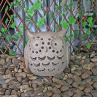 LED Solar Figur Eule sand o. rotbraun Solarleuchte...