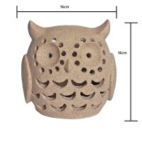 LED Solar Figur Eule sand o. rotbraun Solarleuchte Dekolampe Außen-Leuchte-Lampe sand