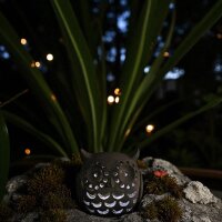 LED Solar Figur Eule sand o. rotbraun Solarleuchte Dekolampe Außen-Leuchte-Lampe sand