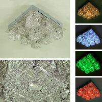 Deckenleuchte Chrysta 9 xHalogen + 27 LED farbwechselnd...