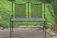 Gartenbank Bank aus Metall braun Nostalgiebank...