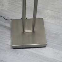 LED-Stehleuchte Loren LED-Deckenfluter mit LED-Leseleuchte nickel Fluter dimmbar