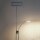 LED-Stehleuchte Loren LED-Deckenfluter mit LED-Leseleuchte nickel Fluter dimmbar