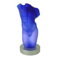 Tischleuchte Hero Blau Dekolampe Glas