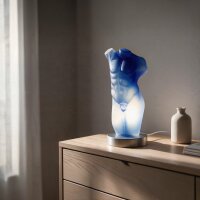 Tischleuchte Hero Blau Dekolampe Glas