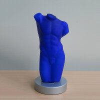 Tischleuchte Hero Blau Dekolampe Glas