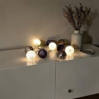 LED Lichterkette Ball 10 flammig Lichtfarbe warmweiß Innen, Dekoration Leuchte