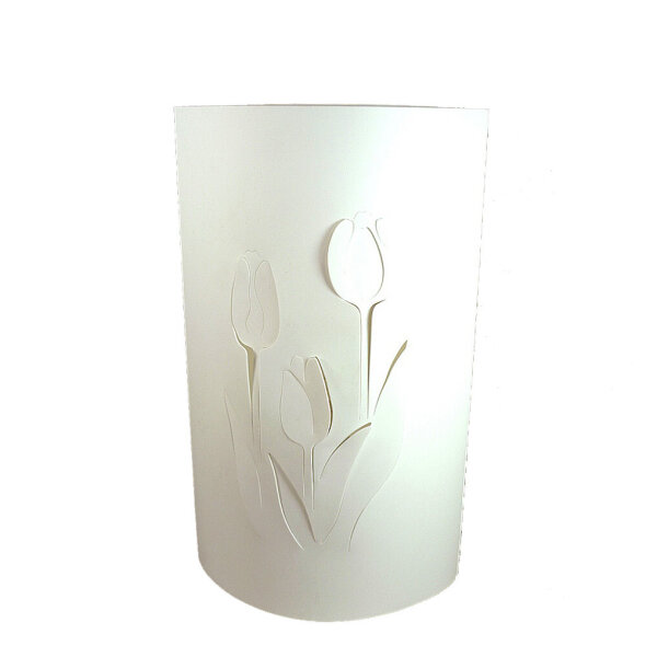 Elegante wunderschöne Tisch-Deko-Leuchte-Lampe TULPE Kunststoff Tischlampe