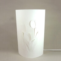 Elegante wunderschöne Tisch-Deko-Leuchte-Lampe TULPE Kunststoff Tischlampe