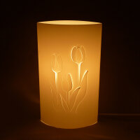Elegante wunderschöne Tisch-Deko-Leuchte-Lampe TULPE Kunststoff Tischlampe