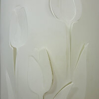 Elegante wunderschöne Tisch-Deko-Leuchte-Lampe TULPE Kunststoff Tischlampe