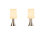 2 x Moderne Nachttischleuchte Tischleuchte Jannis mit Touch Dimmer Tischlampe nickel