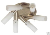 Deckenleuchte Fedor 6-flammig Lampe Nickel Glas...