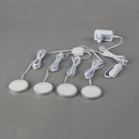 LED Unterbauleuchten 4er Set Möbelanbauleuchte extra flach 4x1,5Watt 3000K 120lm