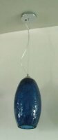 Pendelleuchte "Pat" Bar-Theken-Lampe Mosaikglas blau Hänge-Decken-Leuchte