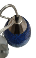 Pendelleuchte "Pat" Bar-Theken-Lampe Mosaikglas blau Hänge-Decken-Leuchte