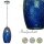 Pendelleuchte "Pat" Bar-Theken-Lampe Mosaikglas blau Hänge-Decken-Leuchte