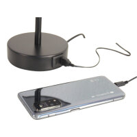Tischleuchte Alan schwarz/grau USB & Type C Anschluss