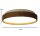 LED Dekenleuchte Senja rund D: 48cm holzoptik/weiß Lichtfarbe warm-kaltweißß
