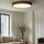 LED Dekenleuchte Senja rund D: 48cm holzoptik/weiß Lichtfarbe warm-kaltweißß