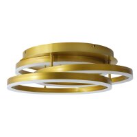 Moderne LED Deckenleuchte Alwa messingfarbig D:50cm