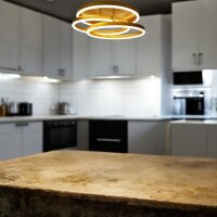 Moderne LED Deckenleuchte Alwa messingfarbig D:50cm