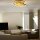 Moderne LED Deckenleuchte Alwa messingfarbig D:50cm