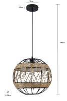 Moderne Kugel Pendel-Leuchte ALMUT D:33cm