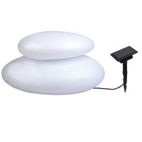 LED-Solar-Dekostein Duo Lichtobjekt Solarleuchten...