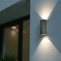 Außen-Wandleuchte Lugano Weiß 2-flammig