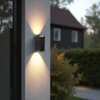 Außen-Wandleuchte Lugano Anthrazit 2-flammig