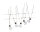 LED Seilsystem mit 5 Strahler Spotleuche Schienensystem Spotlight