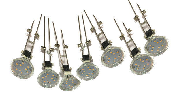 LED Seilsystem mit 7 Strahler Spotleuche Schienensystem Spotlight