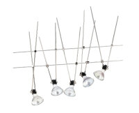 LED Seilsystem mit 7 Strahler Spotleuche Schienensystem Spotlight