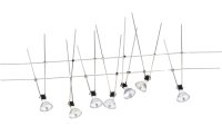 LED Seilsystem mit 7 Strahler Spotleuche Schienensystem Spotlight