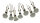 LED Seilsystem mit 7 Strahler Spotleuche Schienensystem Spotlight