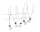 LED Seilsystem mit 7 Strahler Spotleuche Schienensystem Spotlight