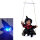 Beleuchtete Hexe auf Schaukel, Dekoration zum Aufhängen Halloween Leuchte Lampe