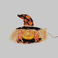 Beleuchteter Kürbiskopf Mr. Magic Dekoration Halloween Dekoleuchte Lampe Leuchte