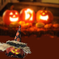 Beleuchteter Kürbiskopf Mr. Magic Dekoration Halloween Dekoleuchte Lampe Leuchte