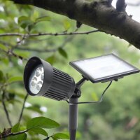 Solar Gartenstrahler Nelis mit 8LED 120lm Solarleuchte Bodenstrahler Spotlight 1 x Stück
