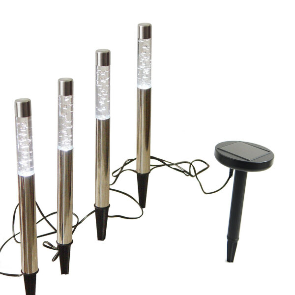 Solarleuchte Wegeleuchte Bubble 4er Set LED-Kaltweiß