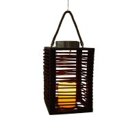 LED Solarleuchte Laterne Riona mit Kerzen-Flackerlicht Solarlampe Dekolampe  Braun