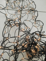 Lichtnetz Lichtvorhang mit Steuergerät Lichterkette Beleuchtung Außen/Innen  Lichtnetz warmweiß 176flg.