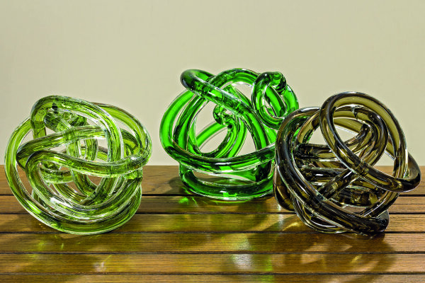 Briefbeschwerer Fancy D:16cm Paperweight aus Glas Dekoartikel Regaldeko Tischdekoration