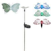 Solar Gartenstecker Sonnenblume Libelle Schmetterling Dekoration Garten Balkon Schmetterling