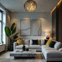 LED + Halogen Decken-Wand-Leuchte KARINA 40cm...