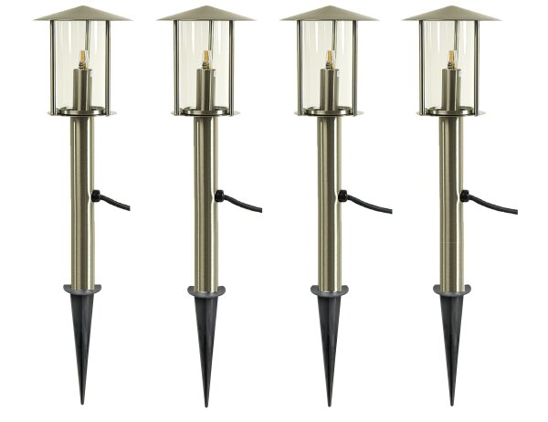 LED Gartenleuchte Vico mit Erdspieß 4er Set
