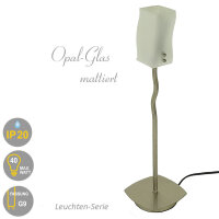 Tischlampe Stahl Opalglas Halogen Tischleuchte Madrid...